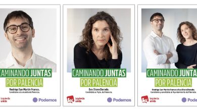 Candidato y candidata IU-Podemos Palencia elecciones municipales 2023