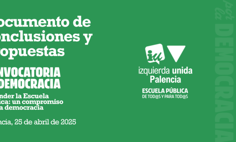 Conclusiones Educación Pública IU Palencia
