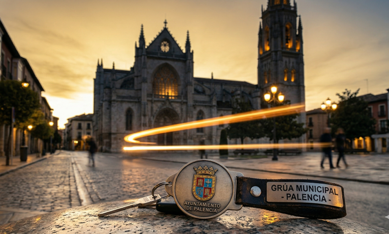 Llaves del servicio de recogida de vehículos, la grúa, dejadas en el suelo que simbolizan la huelga del servicio
